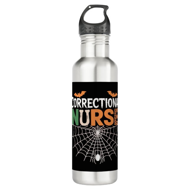 Correctional Nurse Halloween Pumpkin Classic T-Shi 710 Ml Water Bottle (Front)