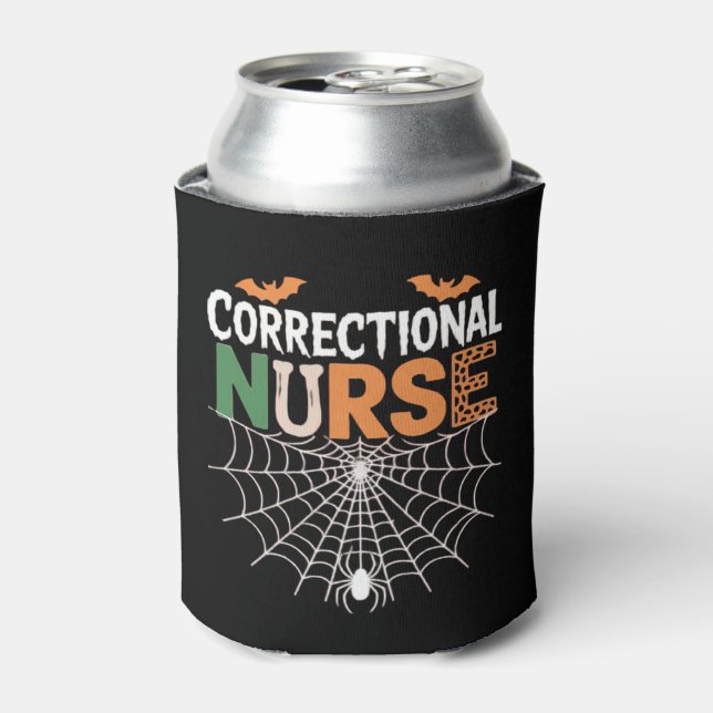 Correctional Nurse Halloween Pumpkin Classic T-Shi Can Cooler (Can Front)