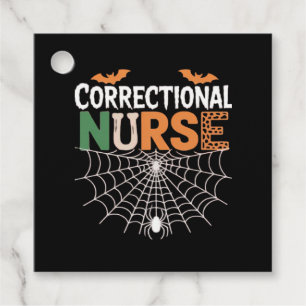 Correctional Nurse Halloween Pumpkin Classic T-Shi Favour Tags