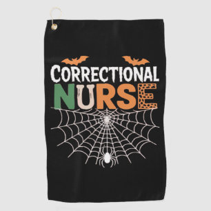 Correctional Nurse Halloween Pumpkin Classic T-Shi Golf Towel
