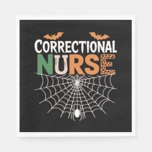 Correctional Nurse Halloween Pumpkin Classic T-Shi Napkin