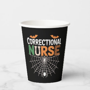 Correctional Nurse Halloween Pumpkin Classic T-Shi Paper Cups