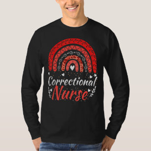 Correctional Nurse Rainbow Leopard Rn Prison Nursi T-Shirt