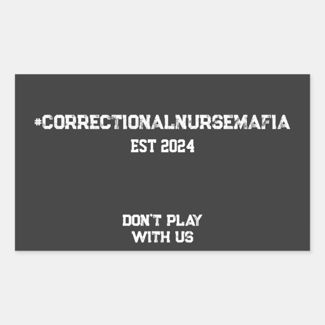 Correctional Nurse Rectangular Sticker (Front)