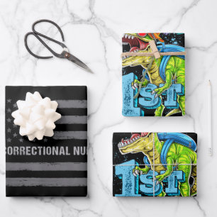Correctional Nurse US Flag Vintage Health Care Wrapping Paper Sheet