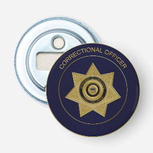 Correctional Officer Badge G01-Round Bottle Opener