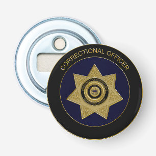 Correctional Officer Badge G02-Round Bottle Opener