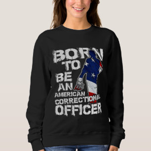 Correctional Officer Distressed American USA Flag Sweatshirt