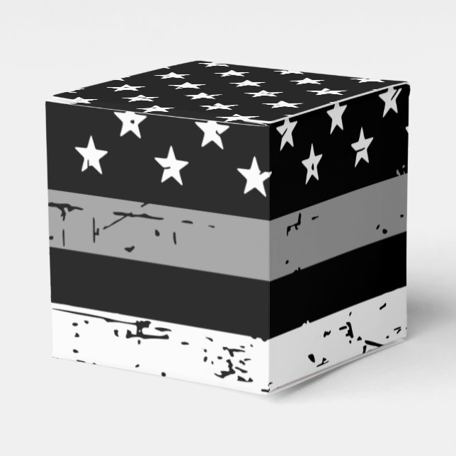 Correctional Officer Graduation Thin Grey Line Favour Box (Front Side)
