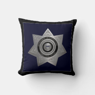 Correctional Officer Pillow Silver and Blue
