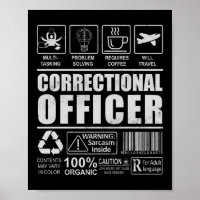 Correctional Officer Warning Thin Silver Line