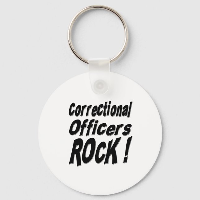 Correctional Officers Rock! Keychain (Front)