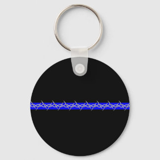 Corrections Barbed Wire Blue Line Key Ring