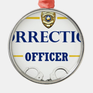 Corrections Officer 3 Metal Tree Decoration