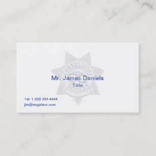 Corrections Officer Custom Badge Business Card
