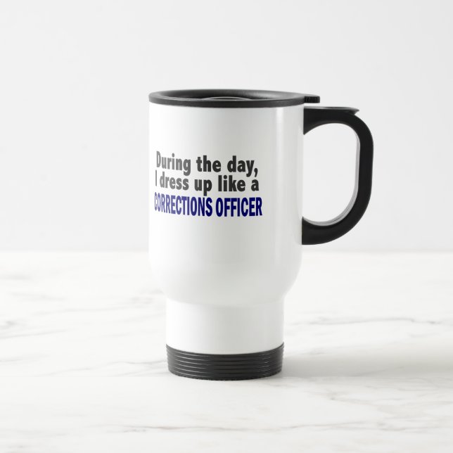 Corrections Officer During The Day Travel Mug (Right)
