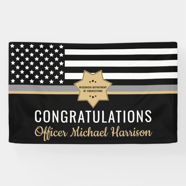 Corrections Officer Police Academy Graduation  Banner (Horizontal)