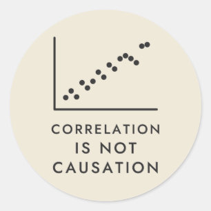 Correlation Is Not Causation Scatter Plot Classic Round Sticker