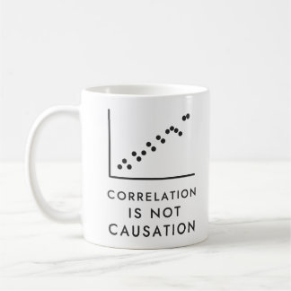 Correlation Is Not Causation Scatter Plot Coffee Mug