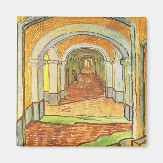 Corridor of Saint Paul Asylum by Vincent van Gogh Magnet (Front)