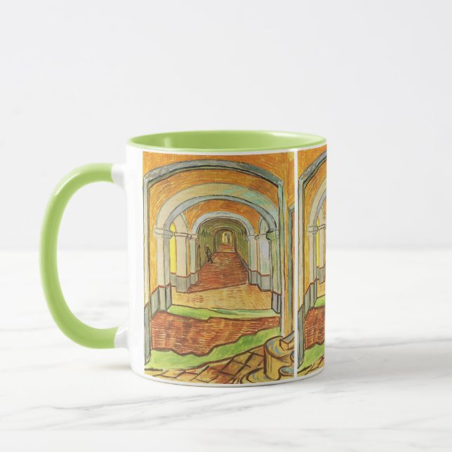 Corridor of Saint Paul Asylum by Vincent van Gogh Mug (Left)