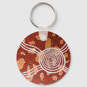 Corroboree II Aboriginal Art Key Ring