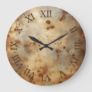 corroded steel large clock