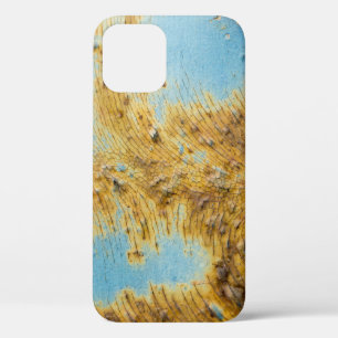 Corroded White Metal: Rust Streaks Texture iPhone 12 Case