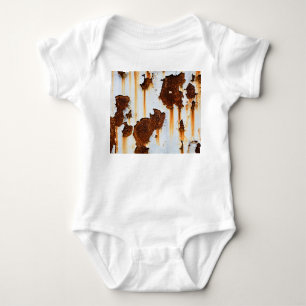 Corroded White Rust Streaks Baby Bodysuit