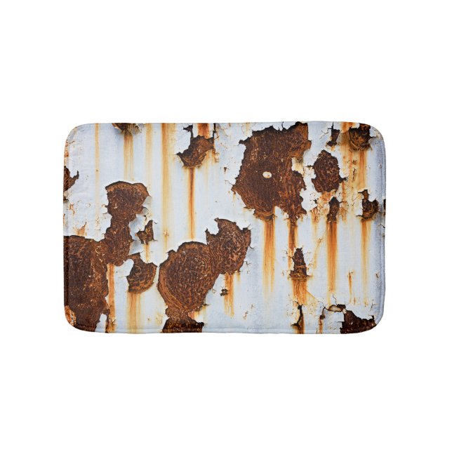 Corroded White Rust Streaks Bath Mat (Front)