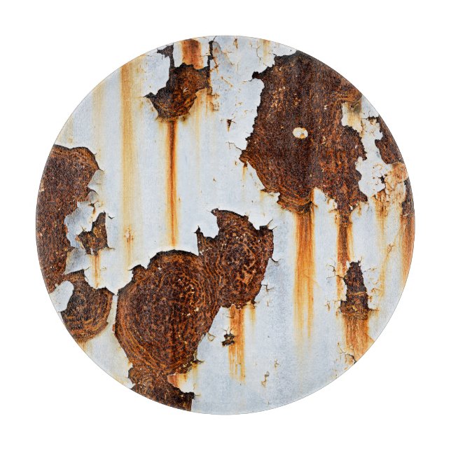 Corroded White Rust Streaks Cutting Board (Front)