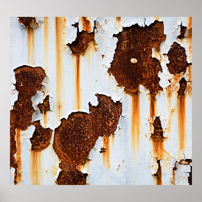 Corroded White Rust Streaks Poster (Front)