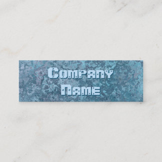 Corrosion blue print business card skinny