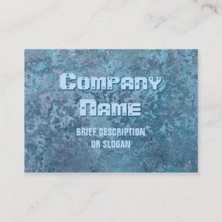 Corrosion blue print 'description' chubby business card