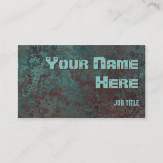 Corrosion "copper" print business card side text