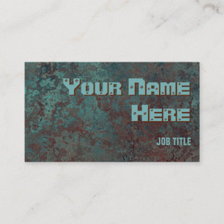 Corrosion "copper" print business card side text