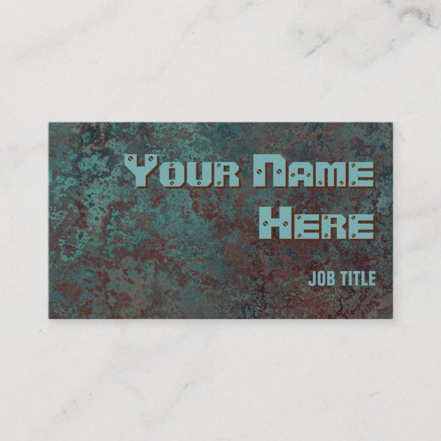Corrosion "copper" print business card side text (Front)