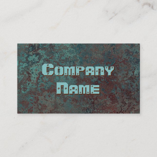 Corrosion "copper" print business card template (Front)