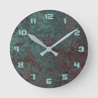 Corrosion "Copper" print clock 'numbers'