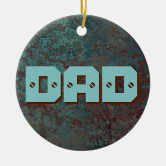 Corrosion "Copper" print DAD ornament round