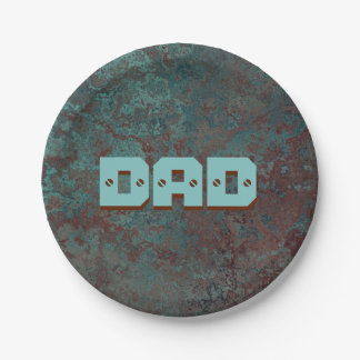 Corrosion "Copper" print DAD paper plate