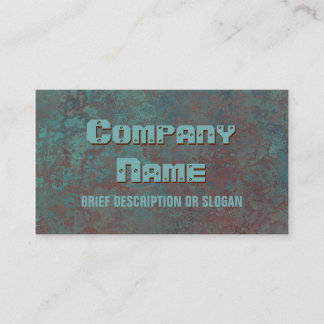 Corrosion "copper" print 'description' business card