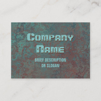 Corrosion "copper" print 'description' chubby business card