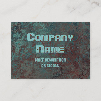 Corrosion "copper" print 'description' chubby business card
