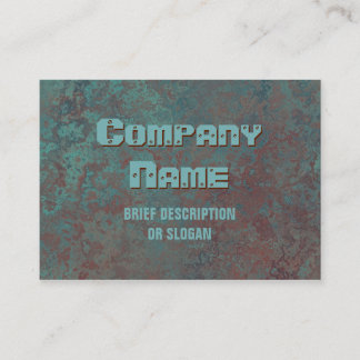 Corrosion "copper" print 'description' chubby business card
