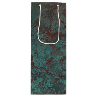 Corrosion "Copper" print gift bag wine