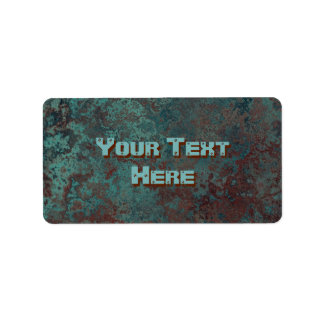 Corrosion "Copper" print labels medium