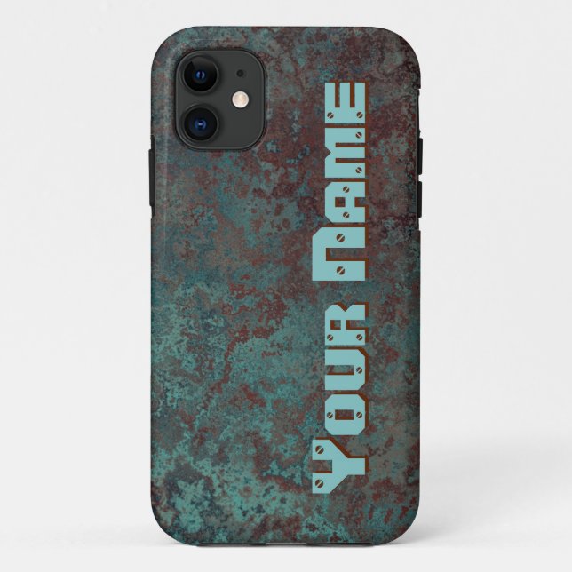 Corrosion "Copper" print 'Name' iPhone case (Back)