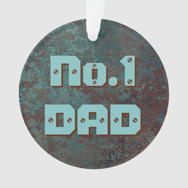 Corrosion "Copper" print No.1 DAD acrylic round Ornament (Front)