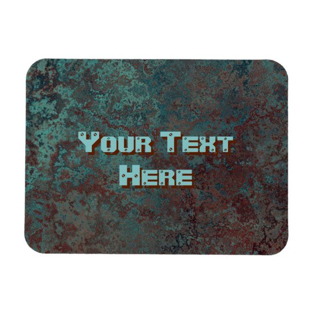 Corrosion "Copper" print Text flexible Magnet (Horizontal)